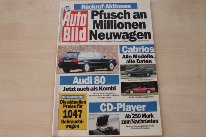 Deckblatt Auto Bild (19/1992)
